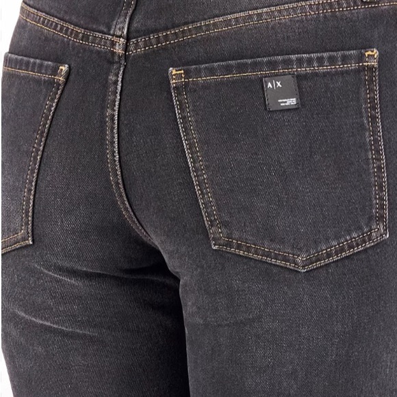 ARMANI EXCHANGE J66 Straight Black Jeans - Picture 1 of 14